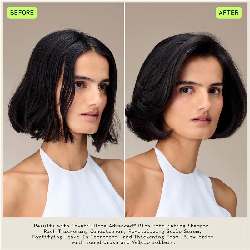 Application de la mousse Aveda Invati Ultra sur cheveux humides