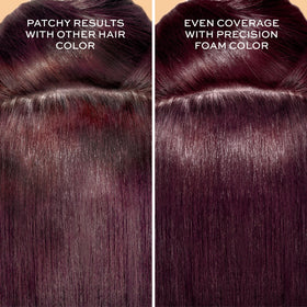 Application de la mousse de coloration John Frieda sur les cheveux