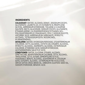 Application de la mousse de coloration sur cheveux