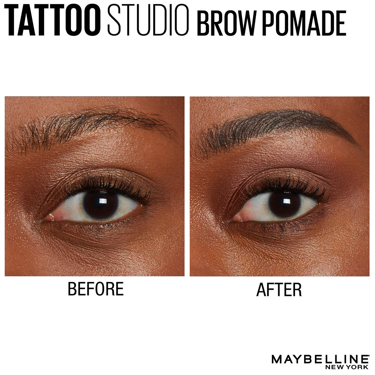 Application de la pomade à sourcils sur un sourcil