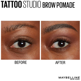 Application de la pomade à sourcils sur un sourcil