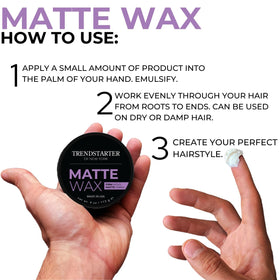 Application de la pommade TRENDSTARTER sur des cheveux