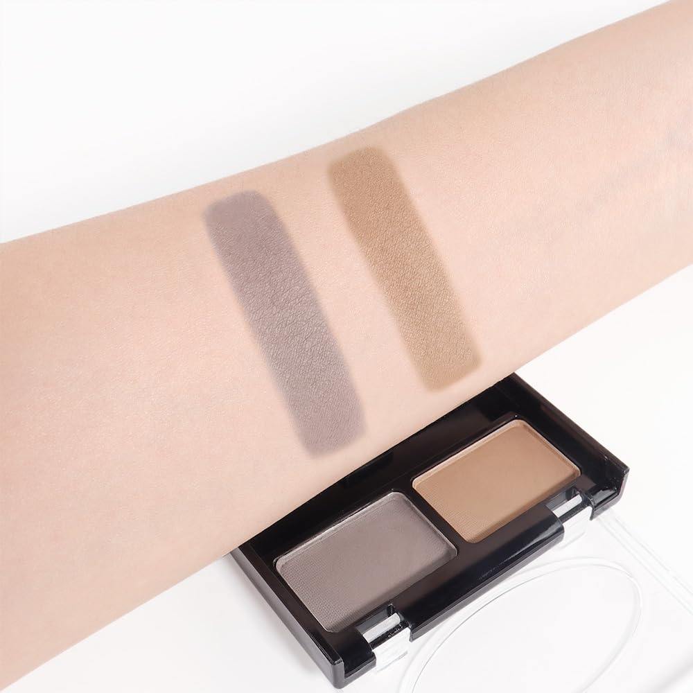 Application de la poudre à sourcils sur un modèle