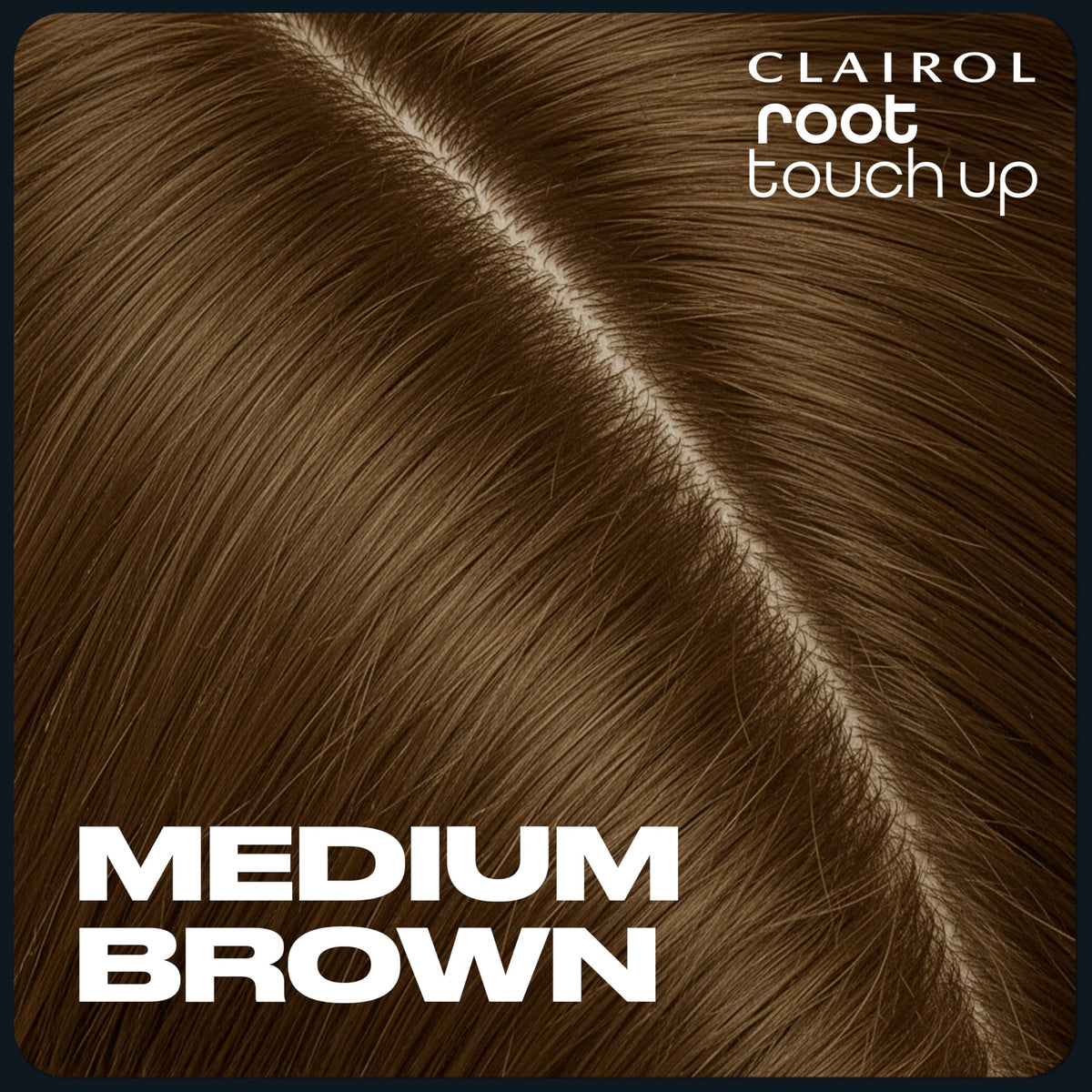 Application de la poudre de retouche sur des cheveux gris