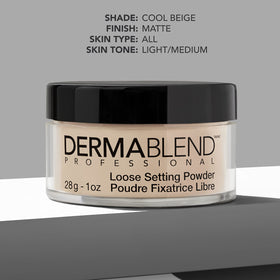 Application de la Poudre Fixatrice Dermablend sur le visage