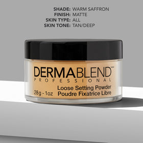 Application de la Poudre Libre Fixante Dermablend sur le visage