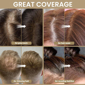 Application de la poudre VOLLUCK sur la ligne des cheveux