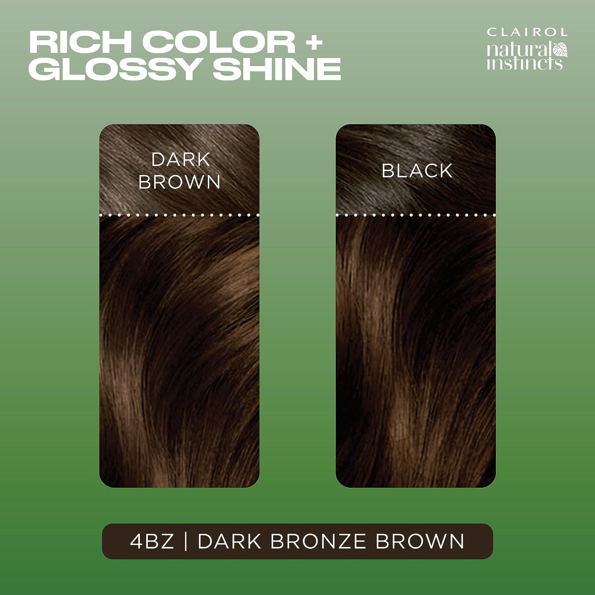Application de la teinture capillaire Clairol sur des cheveux bruns