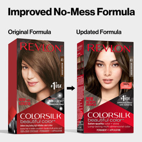 Application de la teinture cheveux REVLON ColorSilk sur cheveux