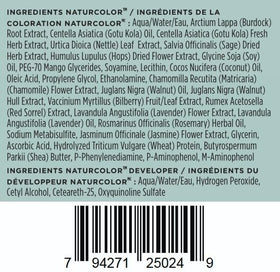 Application de la teinture Naturcolor sur des cheveux