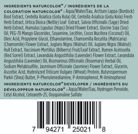 Application de la teinture Naturcolor sur des cheveux normaux