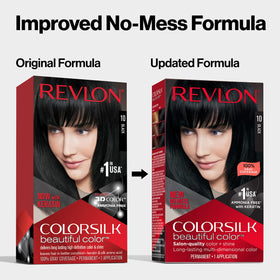 Application de la teinture REVLON ColorSilk sur cheveux