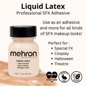 Application de Liquid Latex Mehron sur la peau
