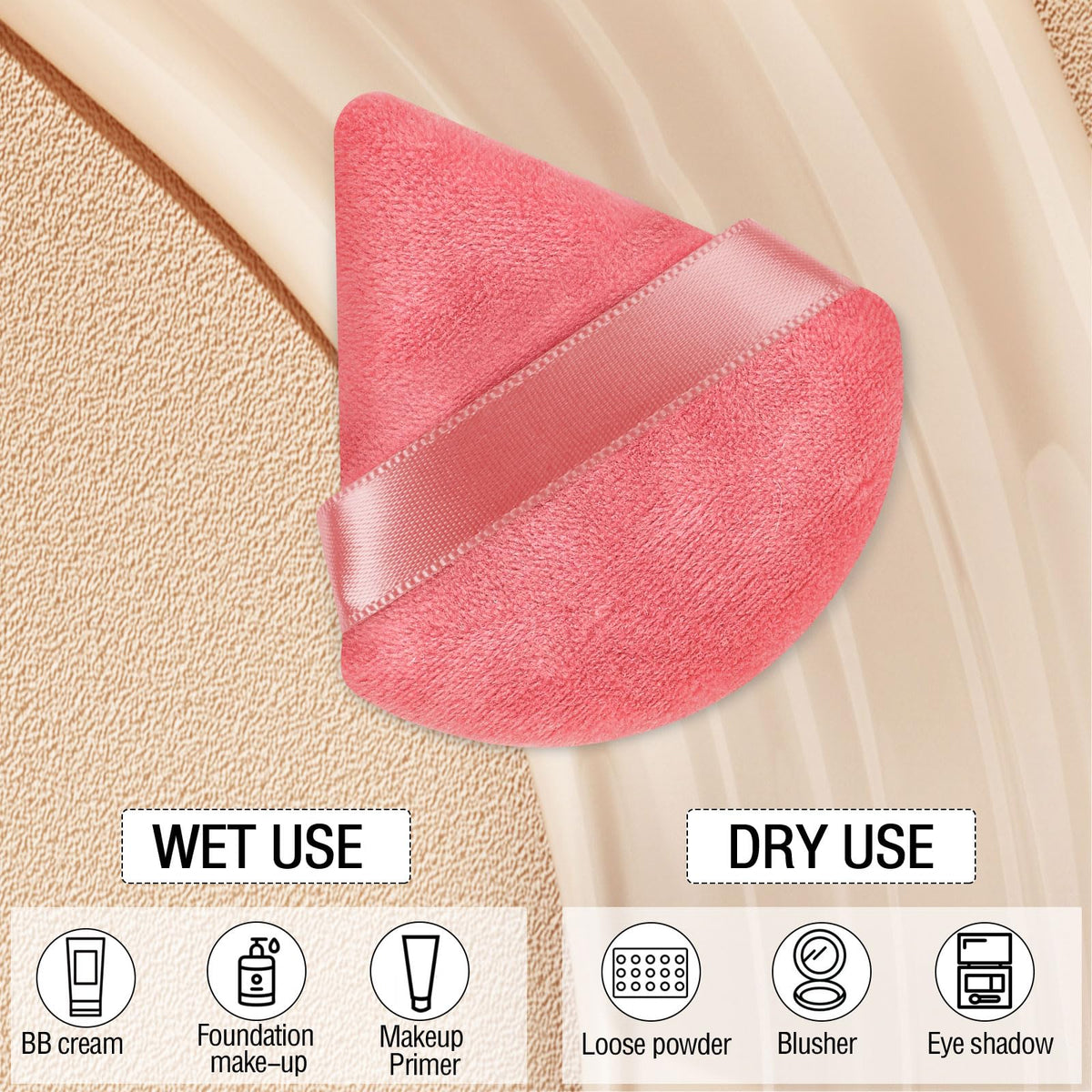 Application de maquillage avec Poudres Puff Pimoys