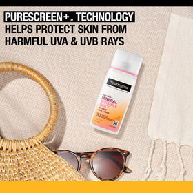 Application de Neutrogena Purescreen+ sur la peau