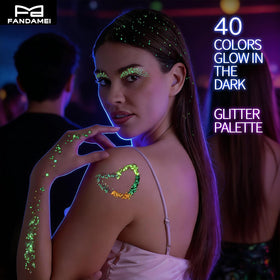 Application de paillettes Fandamei sur le visage