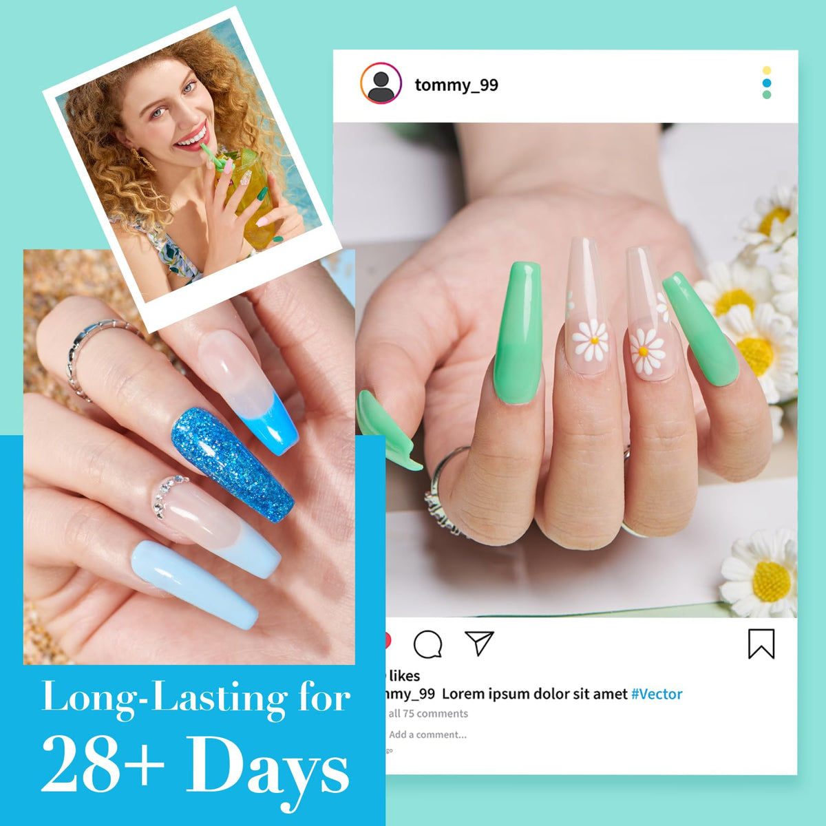 Application de poudre à ongles avec kit AZUREBEAUTY