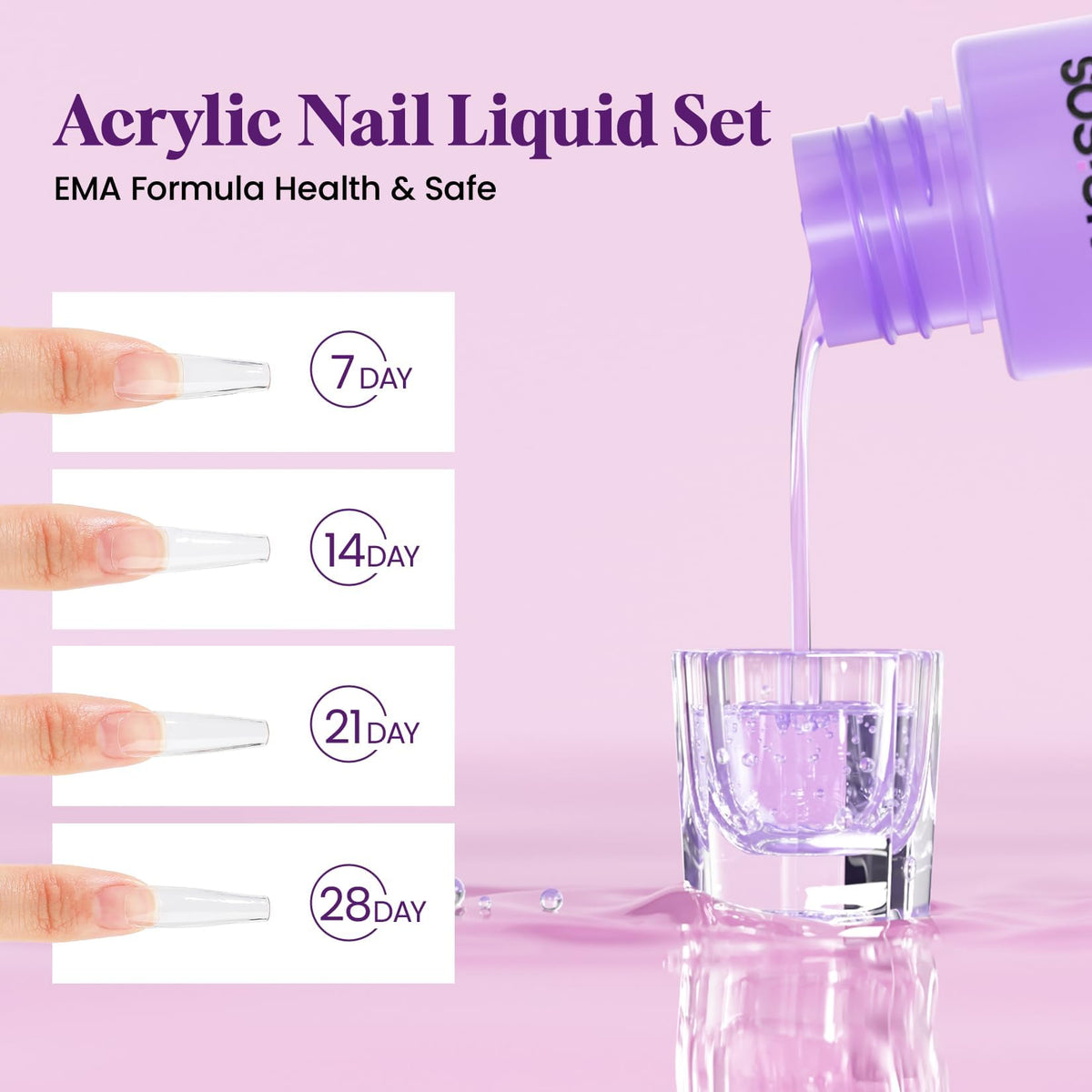 Application de poudre acrylique sur des ongles