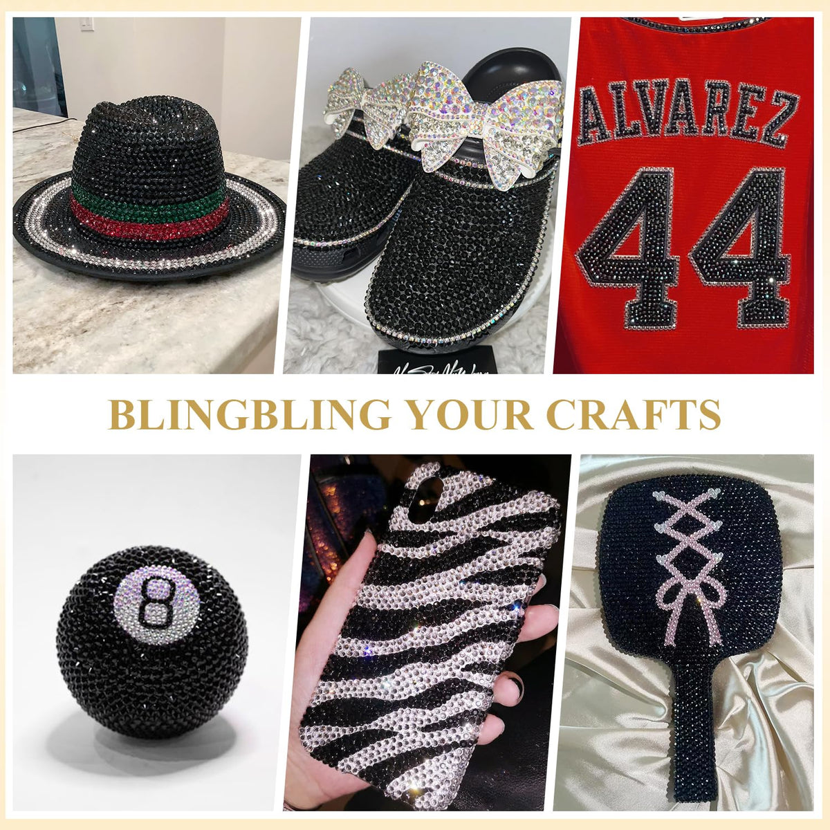 Application de strass en verre noir sur des ongles
