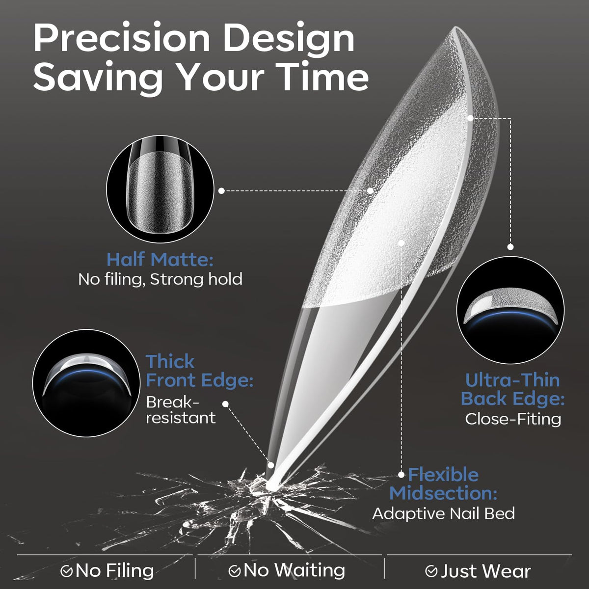 Application de tips d'ongles modelones sur des ongles naturels