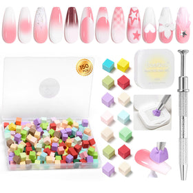 Application de vernis à ongles avec éponges à ombre