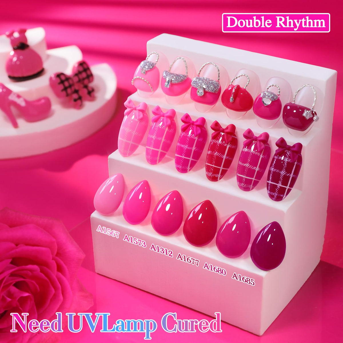 Application de vernis à ongles en gel sous lampe UV