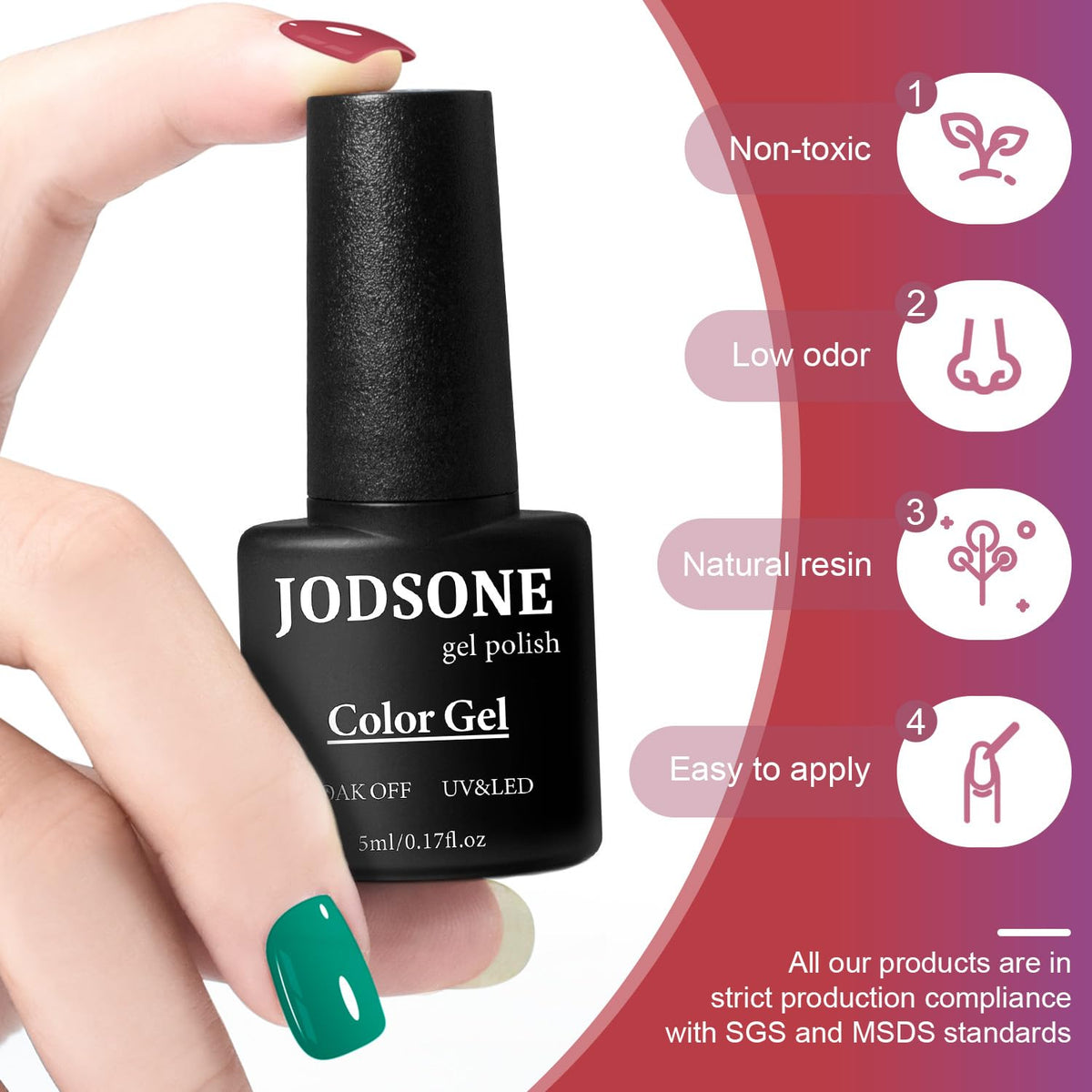 Application de vernis à ongles gel JODSONE