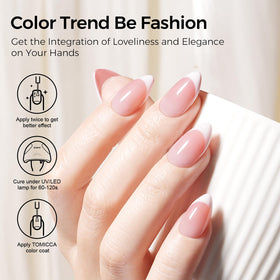 Application de vernis à ongles gel TOMICCA sur des ongles