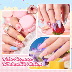 Application de vernis à ongles jelly gel sur des ongles