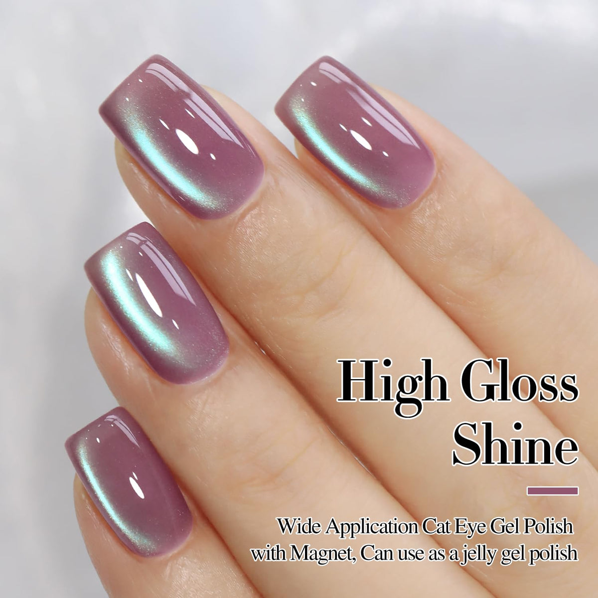 Application de vernis gel Cat Eye sur des ongles