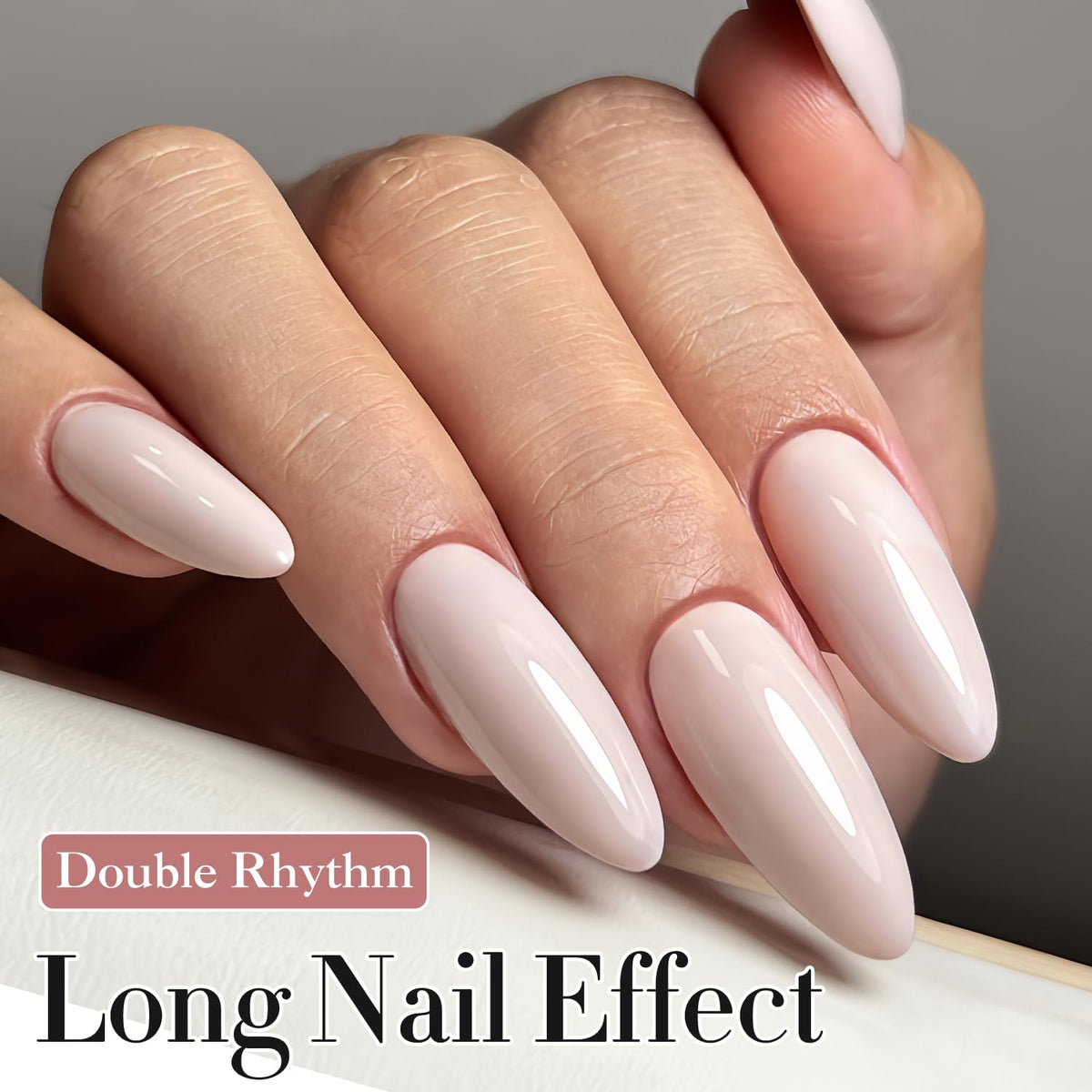 Application de vernis gel Double Rhythm sur des ongles