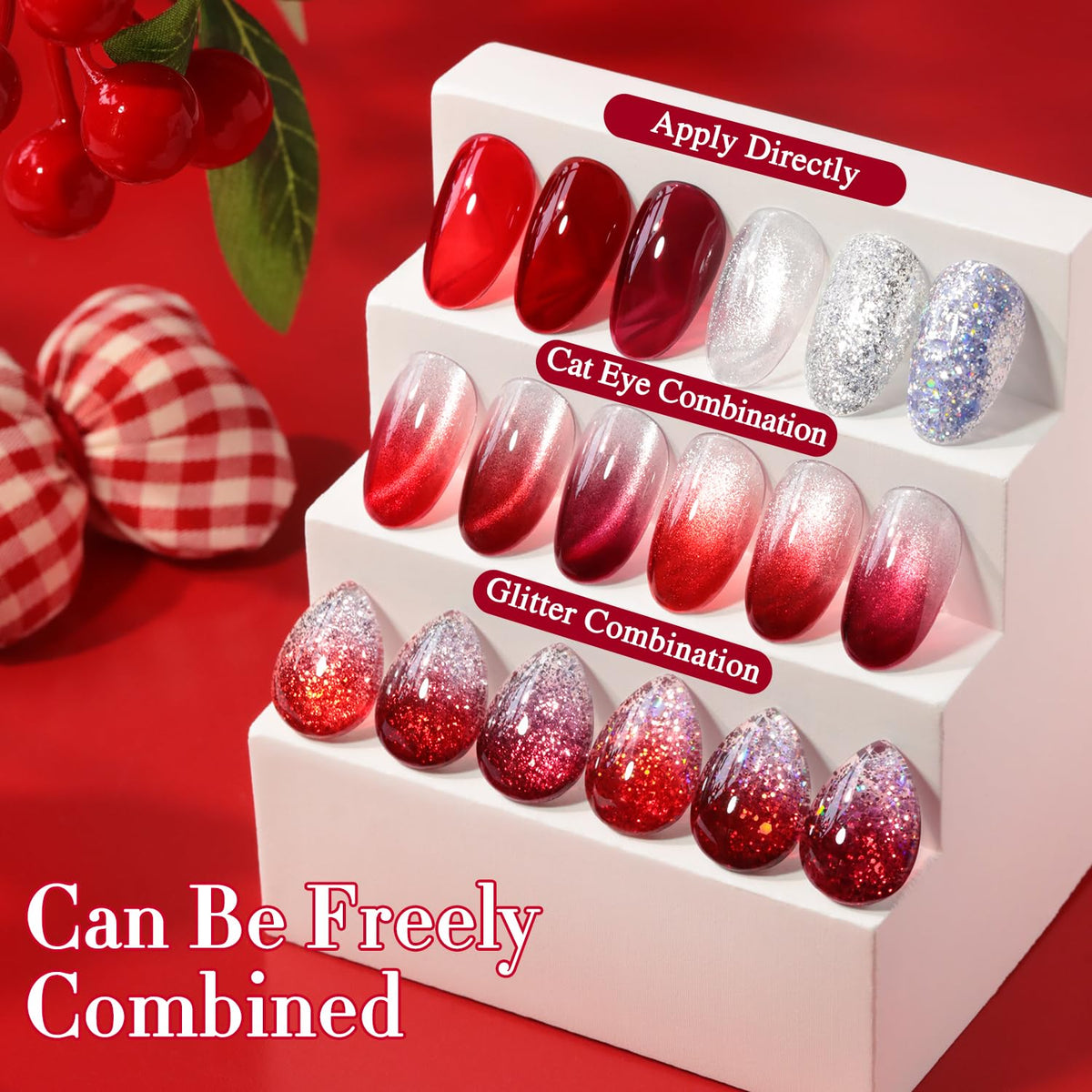 Application de vernis gel Double Rhythm sur des ongles