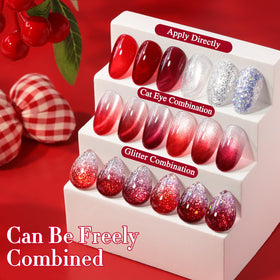 Application de vernis gel Double Rhythm sur des ongles
