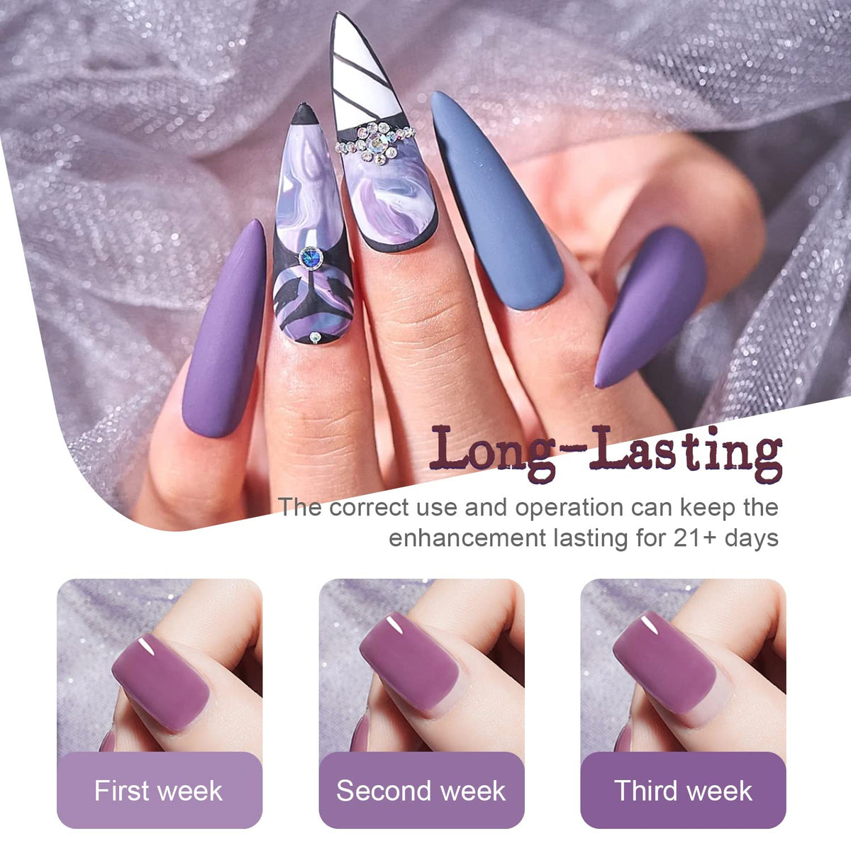 Application de vernis gel JODSONE sur des ongles bien soignés