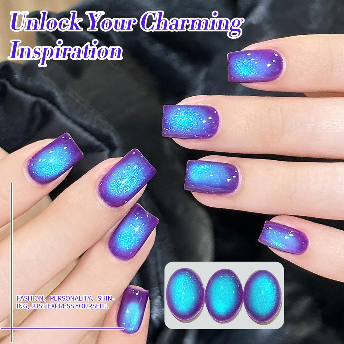 Application de vernis gel magnétique sur des ongles