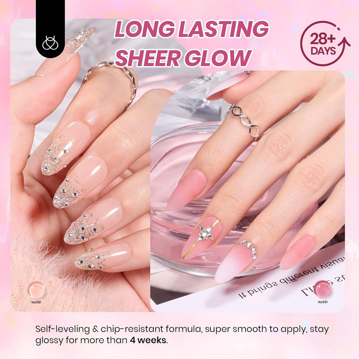 application de vernis gel sur des ongles
