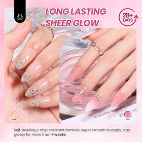 application de vernis gel sur des ongles