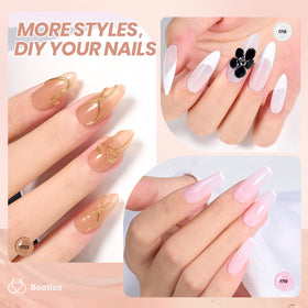 Application de vernis jelly gel sur des ongles bien manucurés