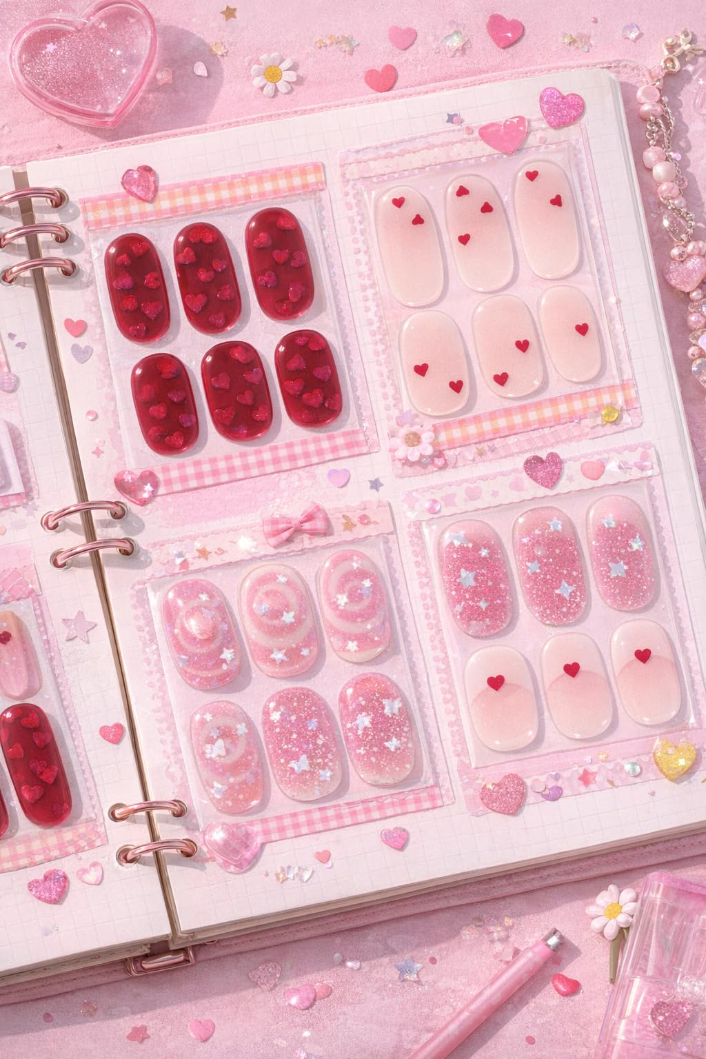 Application des bandes de vernis ohora sur des ongles