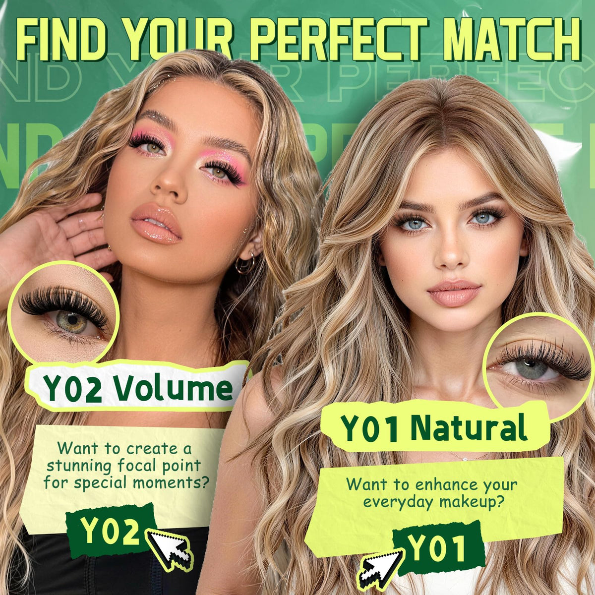 Application des cils avec les outils du kit KEYYOU