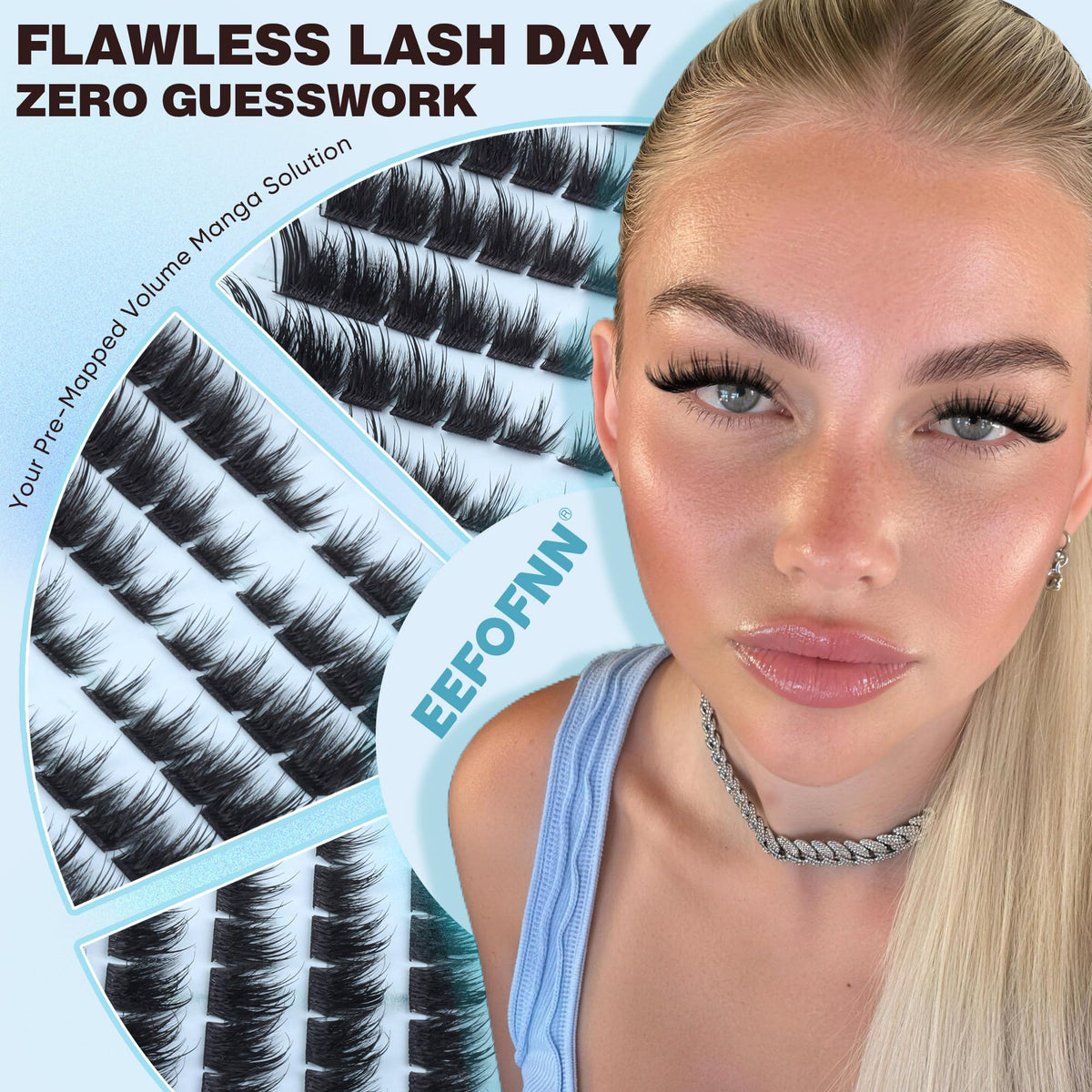 Application des cils Eefofnn sur un œil pour un look séduisant