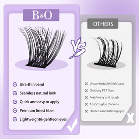 Application des cils en grappes B&Qaugen sur des yeux