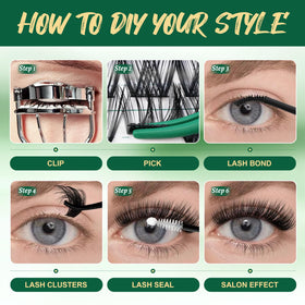 Application des cils en grappes KEYYOU, étape par étape