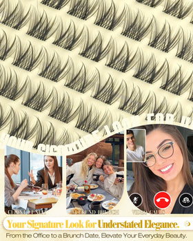 Application des cils en grappes Mavphnee avec pinces