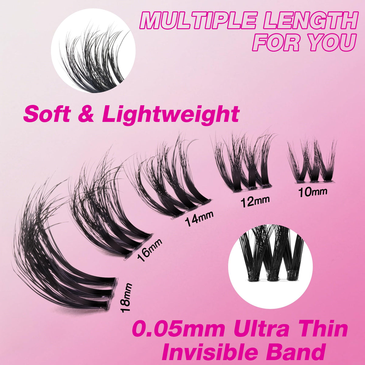 Application des cils en grappes VEYESBEAUTY