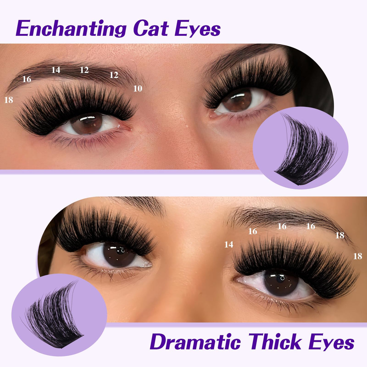 Application des cils fluffy B&Qaugen avec pince