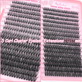 Application des cils OLLAVO sur les yeux
