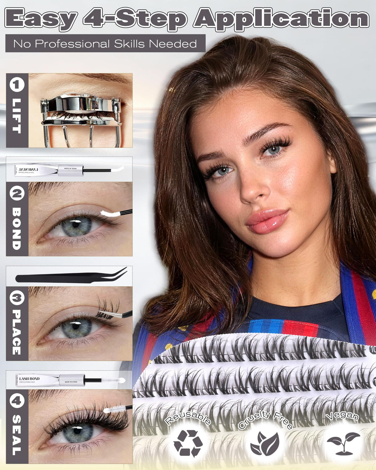 Application des cils Wispy ALICE sur un modèle