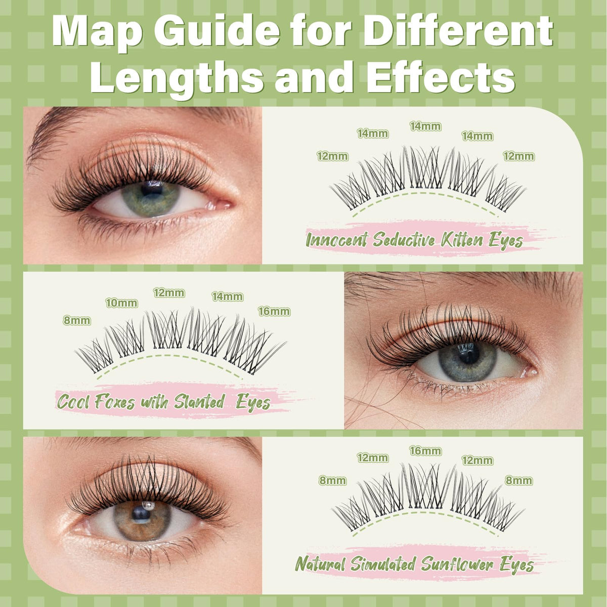Application des clusters de cils KEYYOU avec des pinces