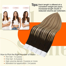 Application des extensions cheveux humains Full Shine dans un salon